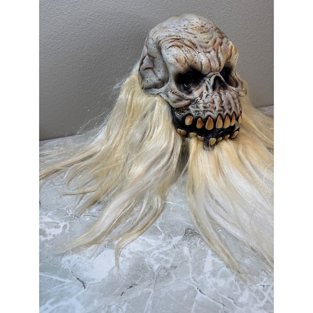 Vtg 2003 Paper Magic Group PMG Skeleton Skull Mask White Hair Halloween Scary - Picture 3 of 7
